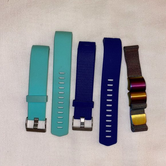 Fitbit Charge 2 Activity Tracker ~ Large ~ Black Band + (3) additional bands - Picture 9 of 10